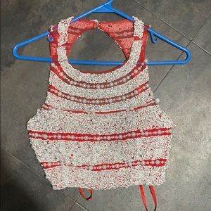 2 piece formal night out set (red)